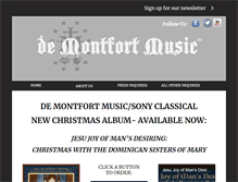 Tablet Screenshot of demontfortmusic.com